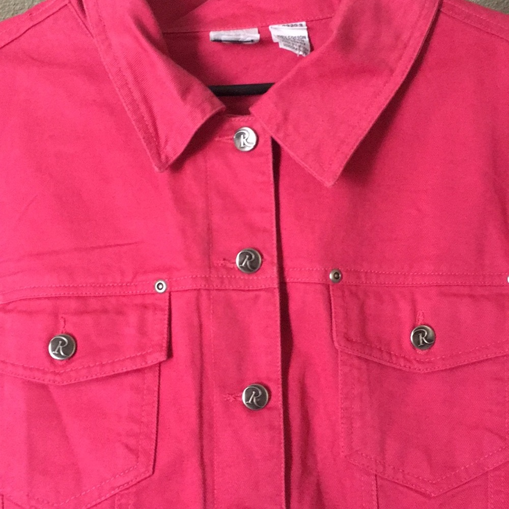 24 W Denim Jacket, New w tag, coral